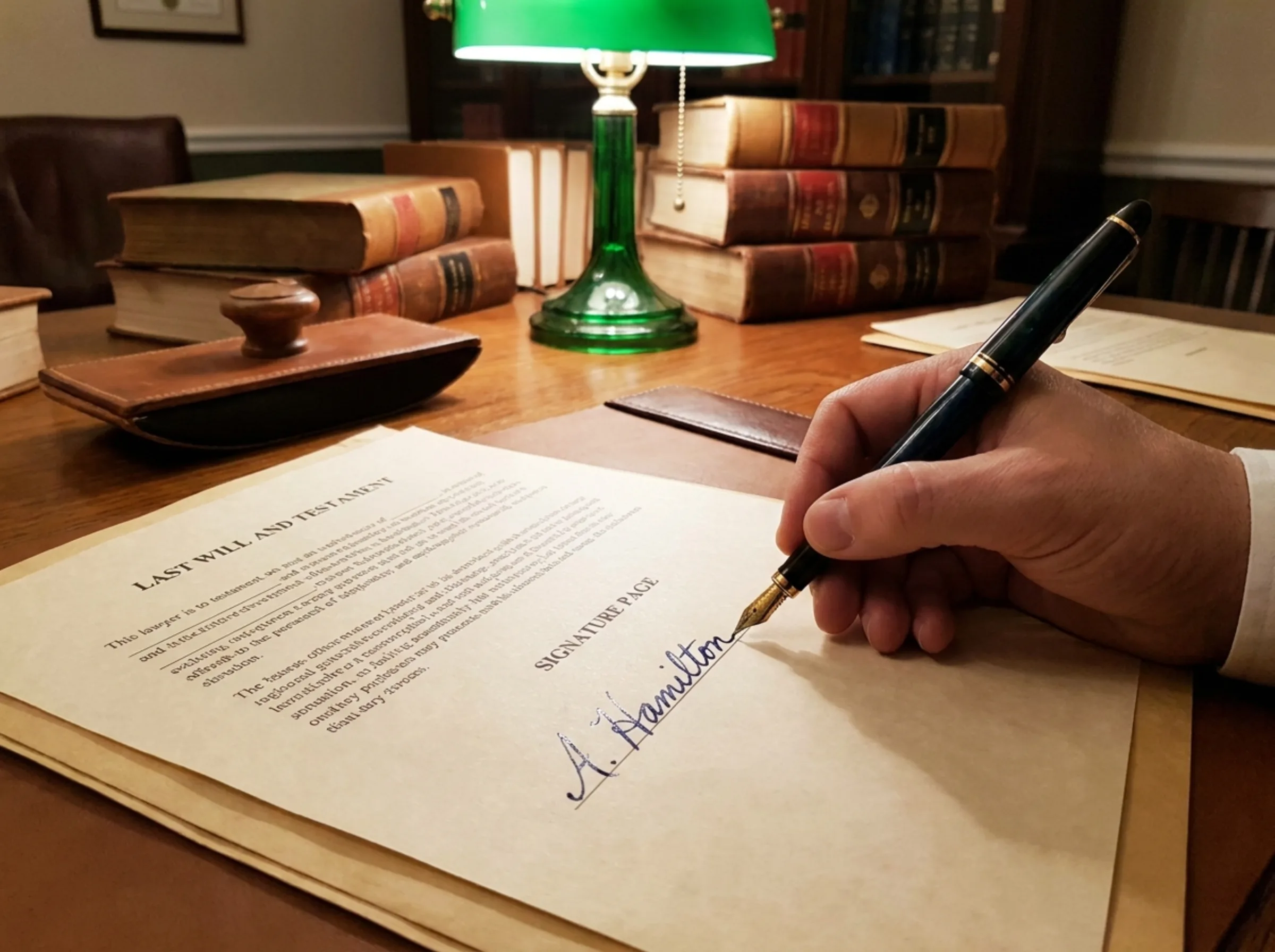 Signature manuscrite sur un acte